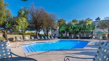 Villas at Montebella pool view with plenty of relaxation areas